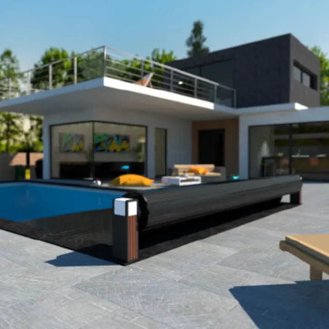 e-Classic Lux automatic pool cover