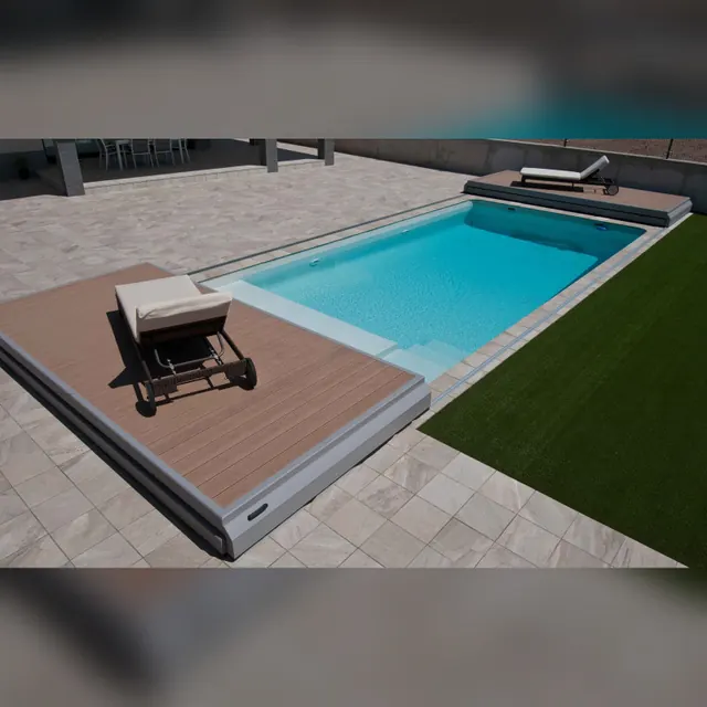Vega Slide 2.0 walkable flat pool cover